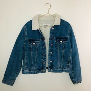 Zara Sherpa Denim Jacket Women’s Large